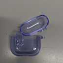 (with Safety Lock) Clear Case Compatible with Cute Apple Airpods 4 Cases 2024 Women, VISOOM Soft TPU Transparency Air pods 4 Gen Case iPods 4 Earbuds Case Girl Bling Keychain for Airpod iPod 4th Gen (Blue)