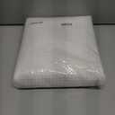 meioro White Shower Curtain, Waffle Weave 256GSM Heavy Duty Textured Fabric Shower Curtains for Bathroom Hotel Spa, Luxury Weighted Polyester Cloth Bath Curtain Set with 12 Hooks, 72Wx84H