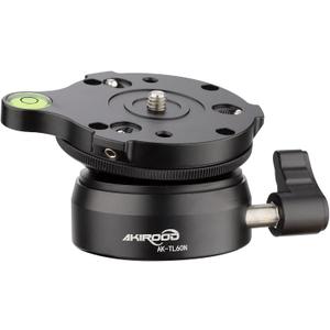 Tripod Leveling Base Half Ball,for Canon Nikon and Other DSLR Cameras Tripods Monopods with Offset Bubble Level with1/4" 3/8" Thread