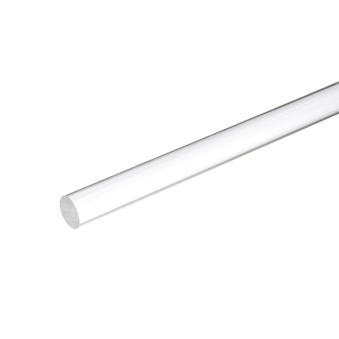MECCANIXITY Acrylic Round Rods 1" x 12" Clear Acrylic Dowel Rods Sticks Plastic Sticks Strip for DIY Crafts Lighting Gardening Decoration - 25mm x 300mm