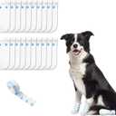 40pcs Disposable Dog Booties Paw Protectors, Pet Booties for Paw Protection, Disposable Pet Shoes Cover with Adjustable Bandage, 6.3"3" Foot Protector Feet Covers for Medium Dogs Cats (M)