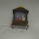 Nativity with Star Musical Lighted Water Creche with Swirling Glitter, Christmas Snow Globe Adoration of The Magi Nativity Manger Scene, Holiday Decorations Gifts for Family, Children or Friends