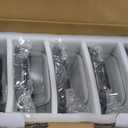 5-Pack Borosilicate Glass Containers with Tempered Lids, 35.2oz/4.4 Cup Airtight Meal Prep Set, Microwave/Freezer Safe (Gray)