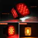 Nilight 2PCS Square LED Trailer Light Kit Low Profile Submersible IP68 Stop Turn Tail Side Marker License Lamps for 12V Utility Boat Camper RV Trucks Marine Snowmobile