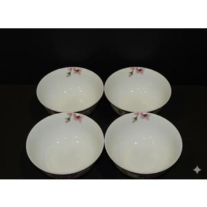 MALACASA Small Bowls, 14 Ounce Ice Cream Bowl, Stoneware Dessert Bowls Set of 4 with for Snack, Chip, Fruits, Side Dishes - 4.5 Inch, Arctic White k