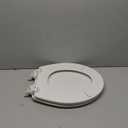 Mayfair Linden Slow Close Toilet Seat, Non Slip Heavy Duty Wood, Easy Install, Round, White
