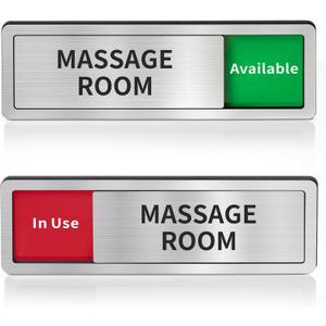 Massage Room Door Sign,Do Not Disturb- Spa Room In Use/Slider Sign for Wellness & Health Centers Business Vacant Occupied Privacy Spa Decor