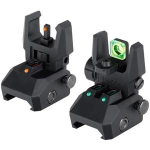 ohhunt Fiber Optic Sights Foldable Flip Up Sights Back up Sight Polymer Fiber A15