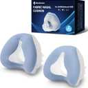 2 PCS Nasal Cushion for AirFit N20(M),1 pc Soft Fabric Nasal Cushion and 1 pc Velvet-Lined CPAP Nasal Mask Cushion for AirTouch N20, Soft Fabric for All Seasons, Velvet-Lined for Fall/Winter (Blue), Medium
