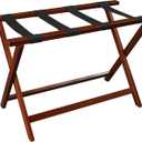 Casual Home Extra Wide Luggage Rack, 29.75"W x 15"D x 19.25"H, Walnut