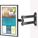 WALI Mount for Echo Show 21, Echo Show 15, Adjustable Wall Mounting Bracket with Heavy Duty 15 Extension Arm, Rotate Tilt Swivel for Echo Show 21, Echo Show 15, Holds up to 33lbs, Black