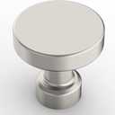 Amerdeco 10 Pack Brushed Satin Nickel Kitchen Cabinet Knobs 1-1/6 Inch(30mm) Single Hole Cabinet Pulls Dresser Knobs Round Drawer Knobs and Pulls for Bathroom Cabinets