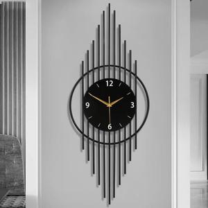 Wall Clock,Decorative Wall Clocks with Silent Quality Quartz Clock Battery Operated,Large Wall Clock for Living Room,Kitchen,Home,Bathroom,Bedroom Wall Decor,11.8x29.5inch,Black