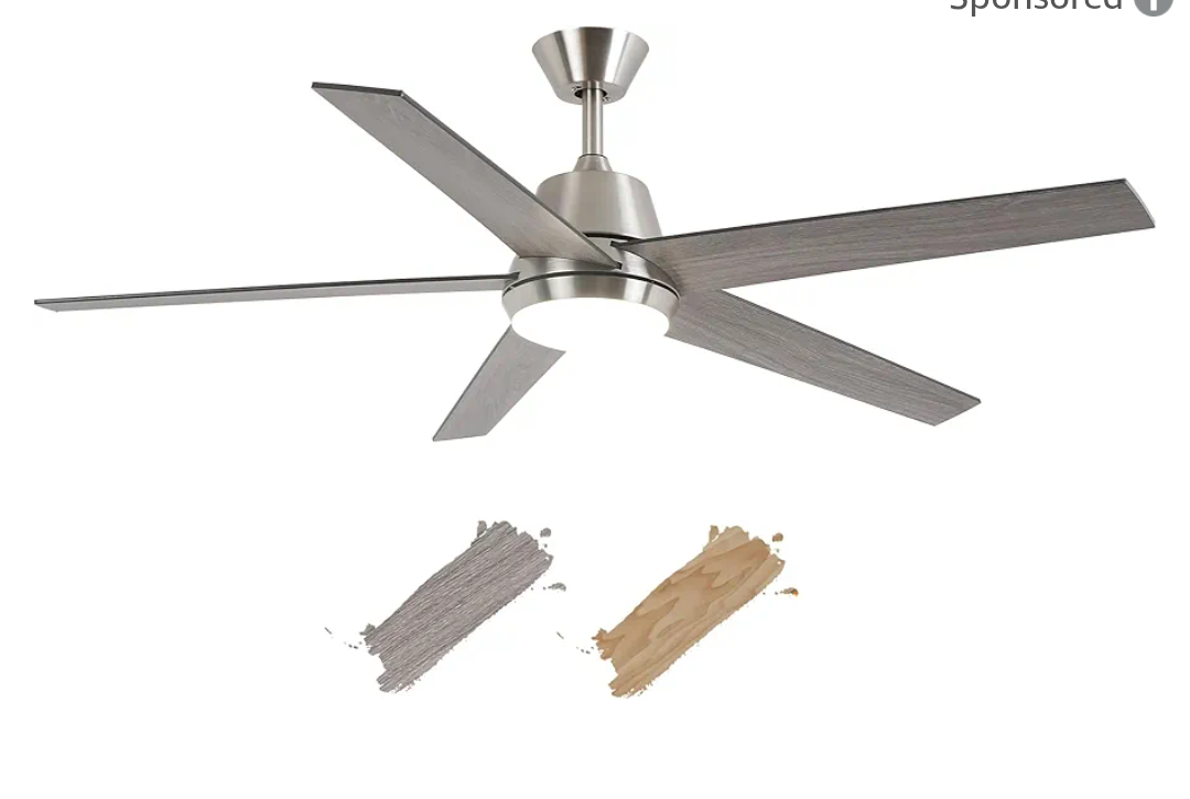 Ceiling Fans with Lights and Remote 52 Inch Modern Ceiling Fan with 6 Speeds, Dimmable LED, Reversible Noiseless DC Motor, Two-Color Blades, Cooling Fan for Bedroom, Living Room, Dining Room
50+ bought in past month