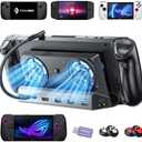 LISEN Docking Station for ASUS ROG ALLY X & Steam Deck & Lenovo Legion GO, Dual Cooling Fan [Zero Distraction] ROG ALLY Dock Station with 4K@60Hz,USB 3.0*3, PD100W and Ethernet Fit For Steam Deck OLED