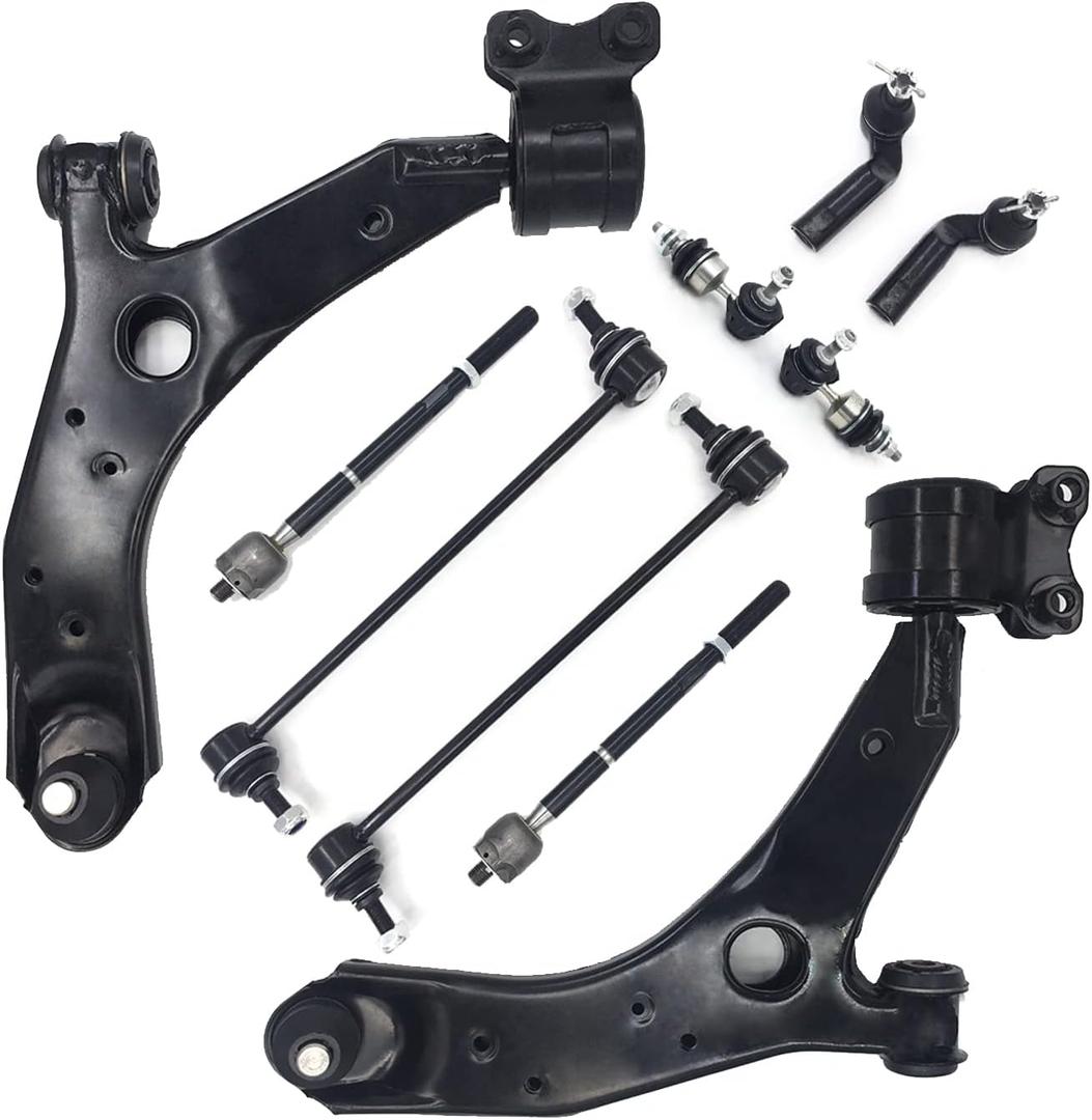 10 Pcs Front Lower Control Arm With Ball Joint Set & Suspension Kit Compatible With 2004-2009 Mazda 3, 2006-2014 Mazda 5