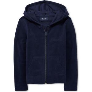 Uniform Fleece Zip Up Hoodie (Large, Navy)
