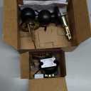 Front Door Lock Set Exterior Door Lock Set with Deadbolt, Single Cylinder Deadbolt Lock and Door Knob Set, Keyed Alike,Matte Black Door Knob and Deadbolt Set(1Pack Set)