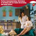 Pinkunn 2 Pack Christmas Wall Decor Artificial Norfolk Pine Branches with Wood Planter Farmhouse Wall Hanging Decor Xmas Art Fake Greenery for Bathroom Indoor Outdoor Home Decoration