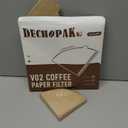 200 Count Coffee Filters 2, Cone Coffee Filters, Unbleached Natural Disposable Paper Filter 2-4 Cup Fits for Pour Over Dripper and Coffee Maker, Suitable for Home Coffee Shop Commercial