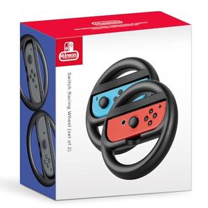 Muewoey OEM Steering Wheels for Switch & OLED Joycons, Racing Wheels for Mario Kart 8 Deluxe [Mariokart Steering Wheel Controller Attachment Accessories] (2 Pack)