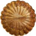 Boho Carved Wood Bowl with Scalloped Edge, Natural