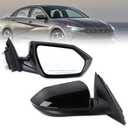 Lqito Right Passenger Side Mirror Compatible With 2021 2022 2023 2024 2025 2026 Hyundai Elantra With Manual Folding Power Glass Black Replace#87620AA120(3Pins)