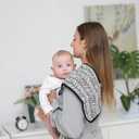 Burp Cloths for Baby Girl - Ultra Absorbent Burping Rags - Anti Shrink Unisex Burpy Clothes - Super Soft Jersey Cotton, Large 21"x10" - Thick for Newborn Cloth Diapers - 6 Pack by Baebae Goods (Grey Clouds)