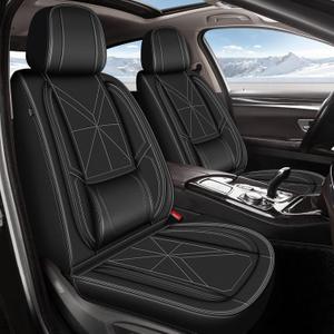 Car Seat Covers Full Set Fit for Honda Accord 2007-2017: 5 Seat Auto Interior Accessories, Waterproof Faux Leather Vehical Car Seat Cushions CoverBlack