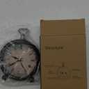Vintage Retro Analog Alarm Clock, 4 inch Super Silent Non Ticking Small Clock with Night Light, Battery Operated, Simply Design, for Living Room, Bedroom, Bedside, Desk, Gift Clock (Roman)
