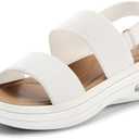 mysoft Women's Walking Sandals Comfortable Air Cushion Platform Elastic Ankle Strap Open Toe Ourdoor Summer Shoes Size 6