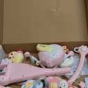 BOBXIN Baby Musical Crib Mobile for Bassinet with Projector and Night Light,150 Music,Timing Function,Take Along Mobile Musical Box and Rattle,Toy for Newborn Girls Boys (pink)