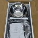 Dog Bowls Elevated, 4 Height(6.8" to 10") & Angle (0-20) Adjustable Raised Dog Bowl Stand, Elevated Dogs Bowl Stand for Medium Sized Pet, Sturdy Metal Dogs Feeding Station with 2X 33oz (4Cup) Dishes