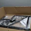 Lauren&Harold 34'' Printer Stand with Power Outlets & USB Ports, 3-Tier Adjustable Rolling Cart, Heavy Duty 150LBS Storage Table with Wheels for Office, Kitchen, Living Room, Grey/Black (Large)