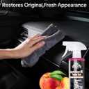 Car Interior Cleaner Spray, Multipurpose Leather Seat Cleaner Upholstery Car Cleaning Kit Auto Dashboard Vinyl Detailing Supplies Kit,Peach Scent
