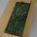 4 Bundles 140 Pcs Artificial Christmas Flowers with Red Berry Stems, Fake Norfolk Pine Garland Branches for Winter Decor, Faux Christmas Garland Tree Picks and DIY Crafts (Pine Foliage)