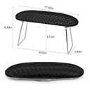 krofaue Nail Arm Rest Cushion, Professional Hand Rest for Nails Tech Black, Microfiber Leather Nail Rest Stand for Acrylic Nails Folding Hand Holder for Nails Pedicure Salon Home Use