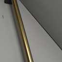 Heavy Duty Curtain Rods,1 1/4" Large Diameter Premium Nonadjustable Curtain Rod,54in/4.5ft Custom Window Treatment Rods with Durable Aluminum Brackets and End Caps,Gold Finish