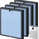 HAP603 H13 True HEPA Replacement Filter Compatible with ECOSELF HAP603 Air Cleaner Purifier, 3-in-1 Filter of HEPA and Activated Carbon Filters, 4 Packs, Blue