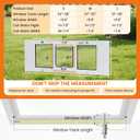 Full Size Cat Door Window InsertAdjustable Width of 23"-28", 4 Locking Modes, Magnetic Closure, 10-Min Quick Install, HD Transparent Flap,Weatherproof Window Pet Door for Cats & Small Dogs