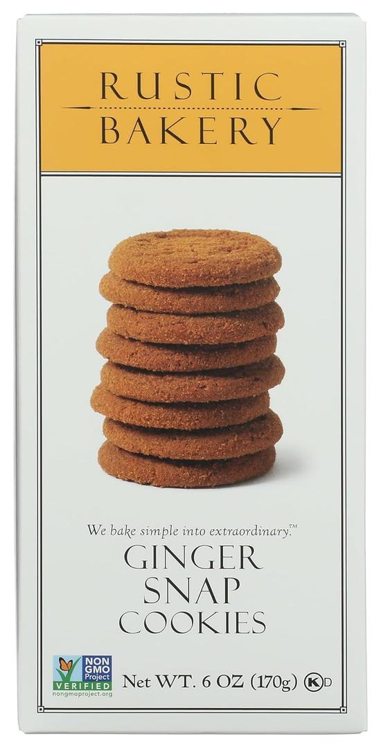 Rustic Bakery, Cookies Ginger Snap, 6 Ounce (EXP 08/27/26)
