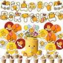Gudetama 32Pcs Birthday Party Supplies Set - Favors, Cake Topper, Cupcake Toppers, Banner, Balloons for Kids Gudetama Birthday Party Decorations
