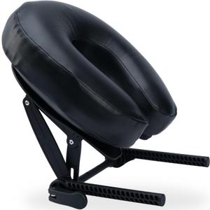 Massage Face Cradle with Cushion Massage Table Headrest, Fit Most Massage Table, Memory Foam, Adjustable (Black)