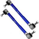 9.84-11.81' m10 Modified Front Sway Stabilizer Bar End Drop Link 2 Pcs Left & Right Aluminium Self Adjustable 360 Degree Swivel With Length And Angle Maintenance Vehicle X253010 250-300 Blue
