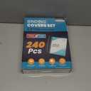 CAREGY 240 Pack Binding Covers and Backs Set 8.5 x 11 Inches, Including 120 Pack 8Mil Clear PVC, 120 Pack 12Mil Sand-Textured Polycovers Letter Size