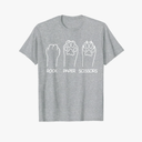 Rock Paper Scissors Hand Game Cute Paw Funny Dog Men Women Girls Kids T-Shirt (Small)