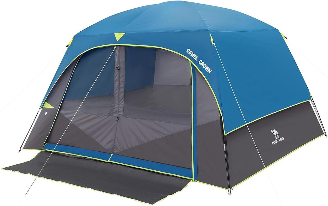 CAMEL CROWN Tents for Camping 6 Person Tent Waterproof Easy Setup Backpacking Tents (Sky-blue)