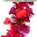 33 Ft Valentines Tinsel Garland Valentines Day Red & Rose Shiny Thick Metallic Heart Garland Valentine's Day Decorations for Valentine Home Indoor Outdoor Anniversary Wedding Hanging Decor Supplies