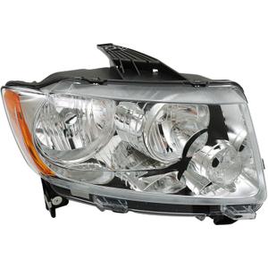 munirater RH&LH Headlights for Grand Cherokee 2011-2013 / Compass 2011-2017 Halogen Headlamp Assembly Driver and Passenger Side