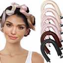 6 Pack Heatless Hair Curler, Heatless Curls Overnight for All Hairs Types, Hair Rollers for Blowout Look Long Hair, Curls Satin Jumbo Flexi Rods to Sleep in (Color, A)